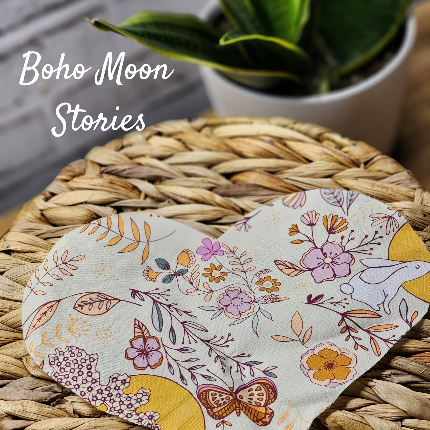 Heart Shaped Eye Pillow - Heatable aromatherapy Lavender, Peppermint or Unscented