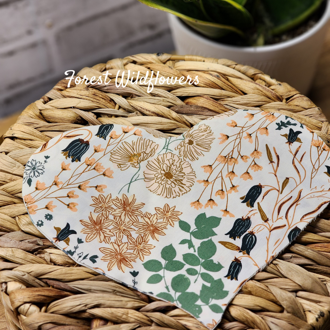 Heart Shaped Eye Pillow - Heatable aromatherapy Lavender, Peppermint or Unscented