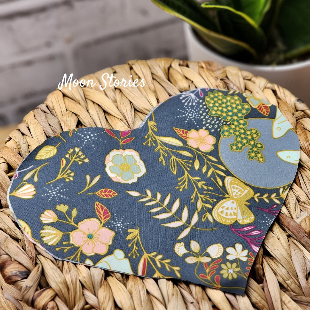 Heart Shaped Eye Pillow - Heatable aromatherapy Lavender, Peppermint or Unscented