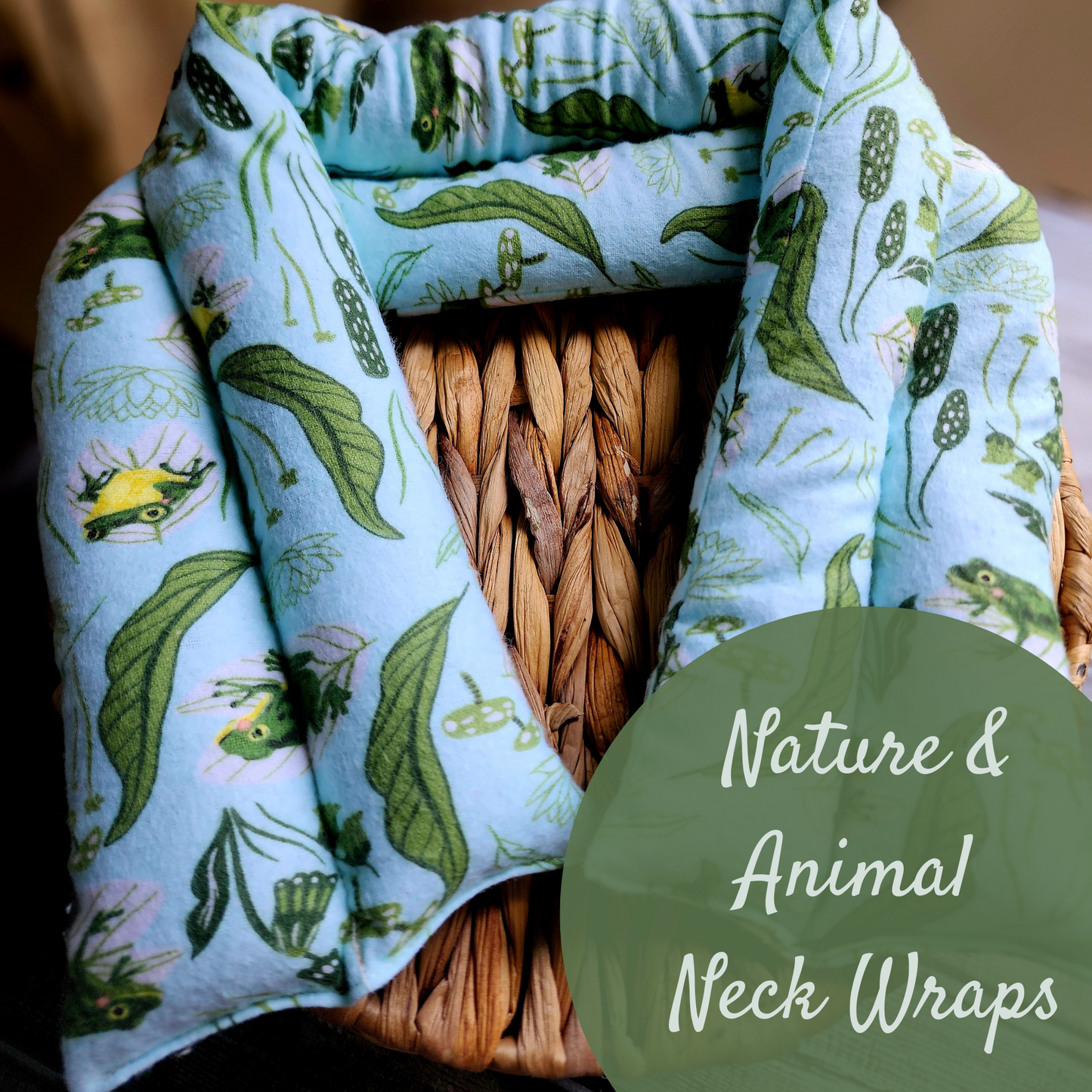 Aromatherapy Hot/Cold Weighted Neck Wraps - Super Snuggle Animal / Floral Flannel